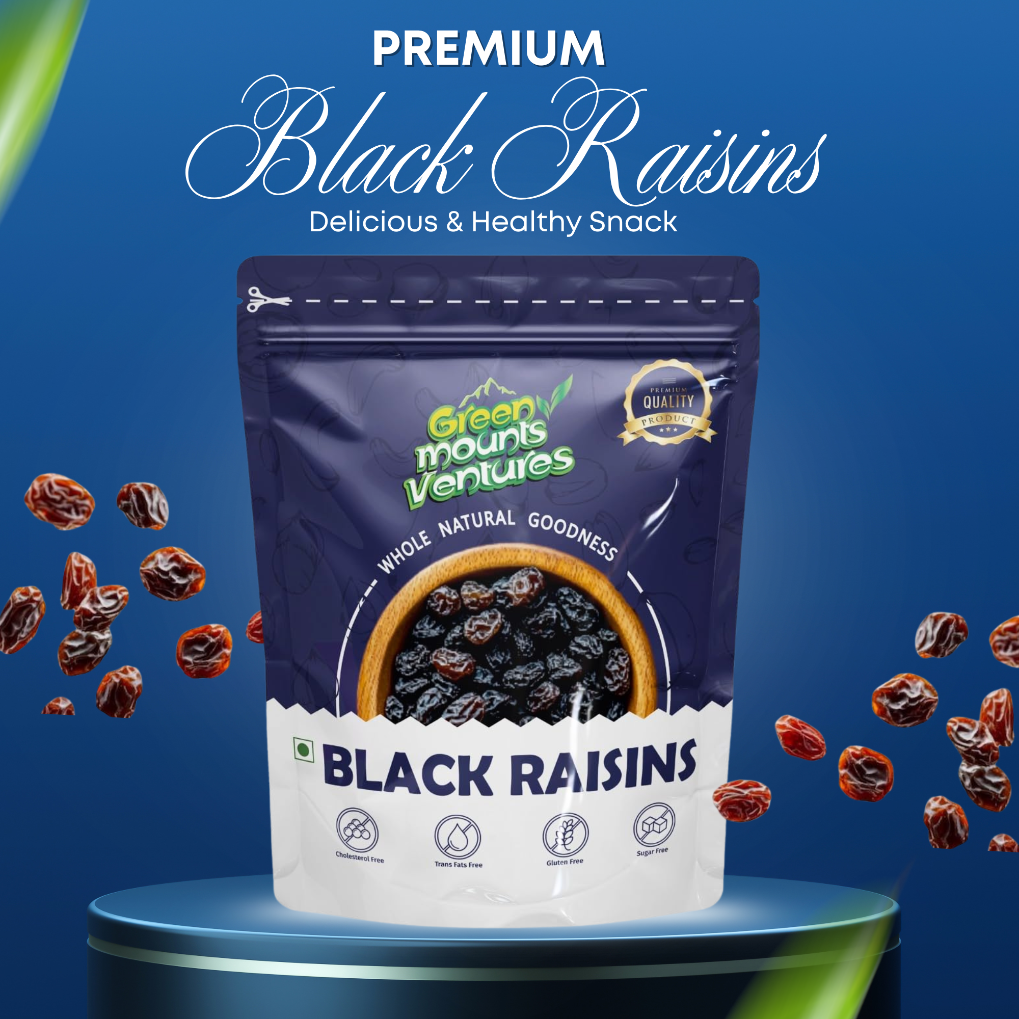 Premium Black Raisins – Naturally Sweet & Nutritious