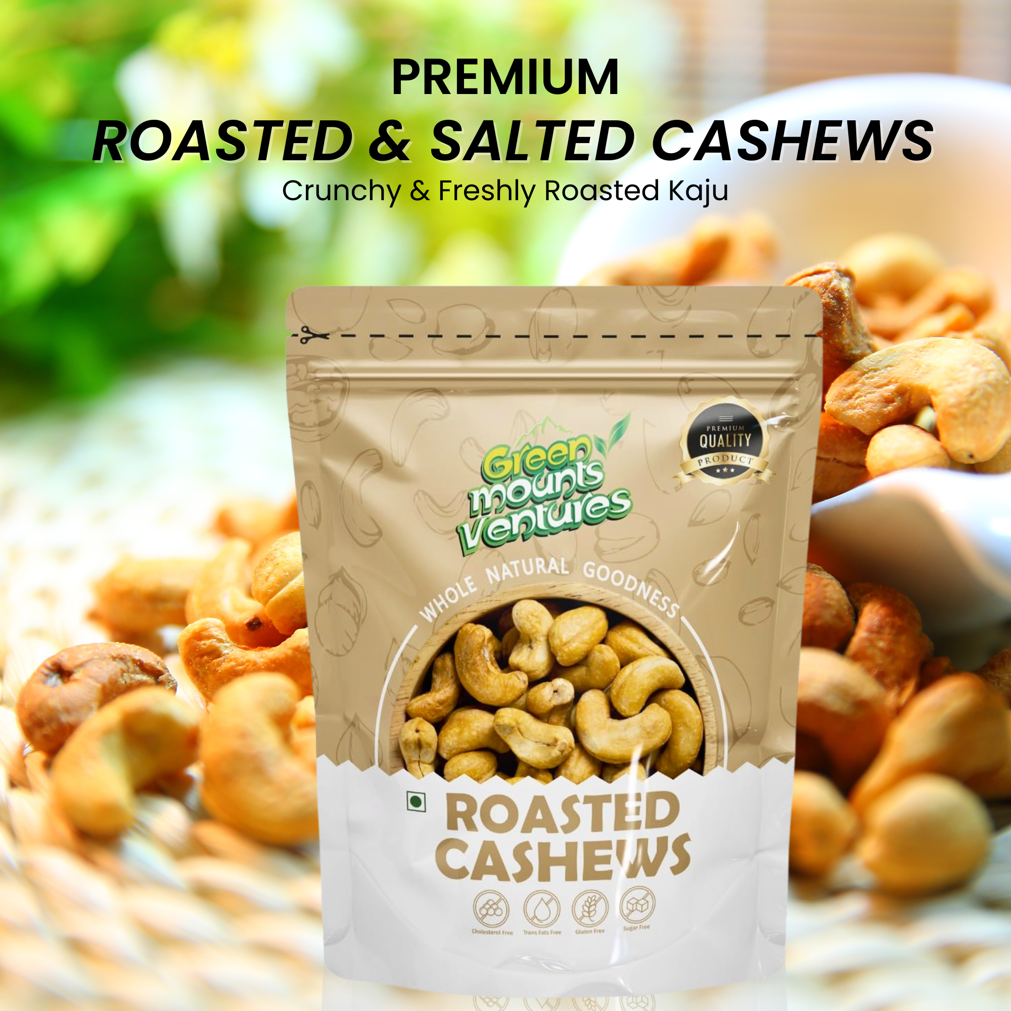 Premium Quality Roasted Cashews – Energy & Wellness Booster
