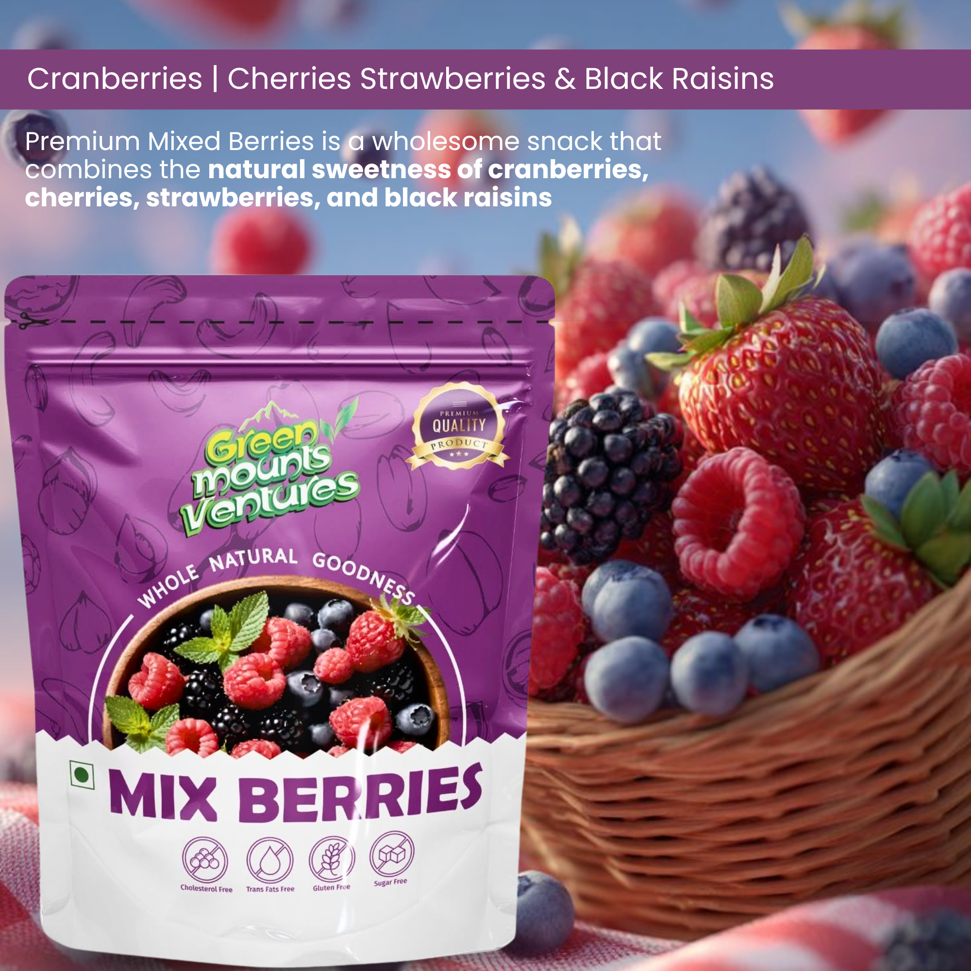 Premium Mix Berries – Naturally Sweet & Tangy Blend